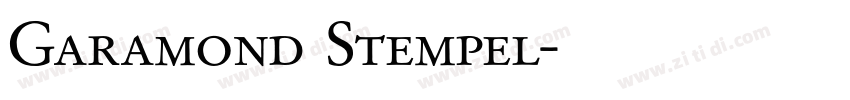 Garamond Stempel字体转换